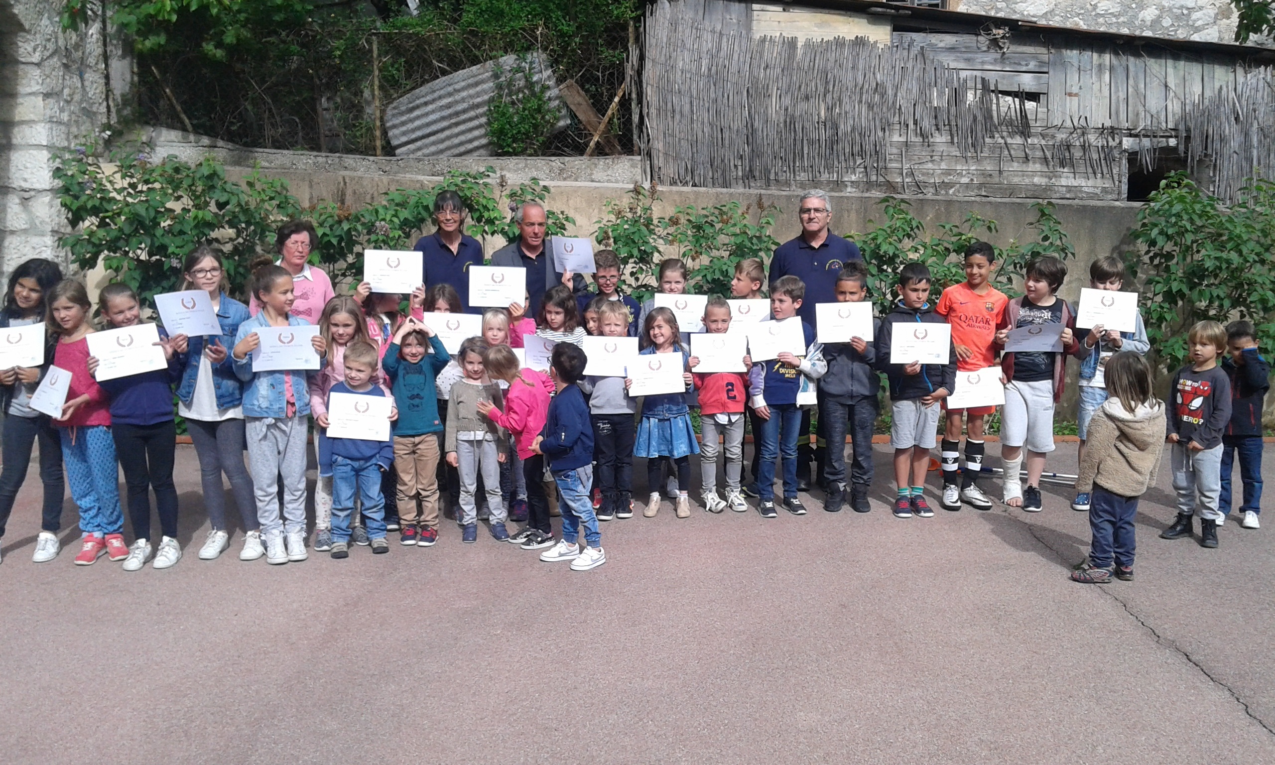 Remise des diplômes initiation aux premiers secours