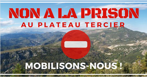 Pétition contre l’implantation de la prison sur le plateau Tercier