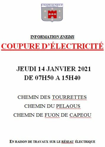 coupure Enedis 14.01.2021