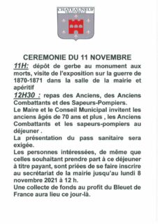 Cérémonie du 11 novembre 2023