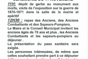Cérémonie du 11 novembre 2021