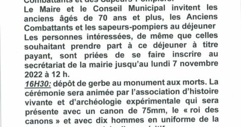 Cérémonie du 11 novembre 2022