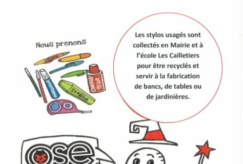 Recyclage des stylos usagés